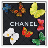 CHANEL B'FLY SWARM BLACK BACKGROUND 12X12