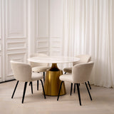 BRUSHED BRASS DINING TABLE