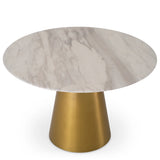 BRUSHED BRASS DINING TABLE