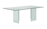 GLASS RECT DINING TABLE