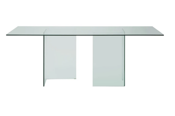 GLASS RECT DINING TABLE