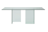 GLASS RECT DINING TABLE
