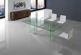 GLASS RECT DINING TABLE