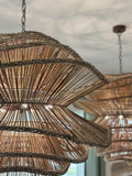 NATURAL RATTAN MEDIUM CHANDELIER