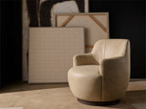 LEATHER SWIVEL CHAIR