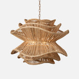 NATURAL RATTAN MEDIUM CHANDELIER
