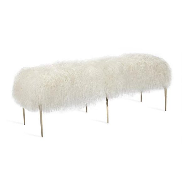 Clive Bench IVORY SHEEPSKIN BENCH – Clive Daniel Home