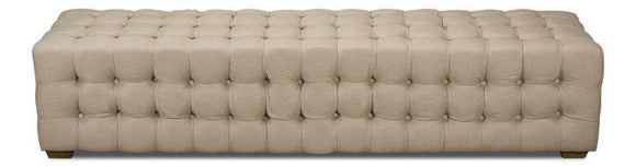 LONG TUFTED BENCH